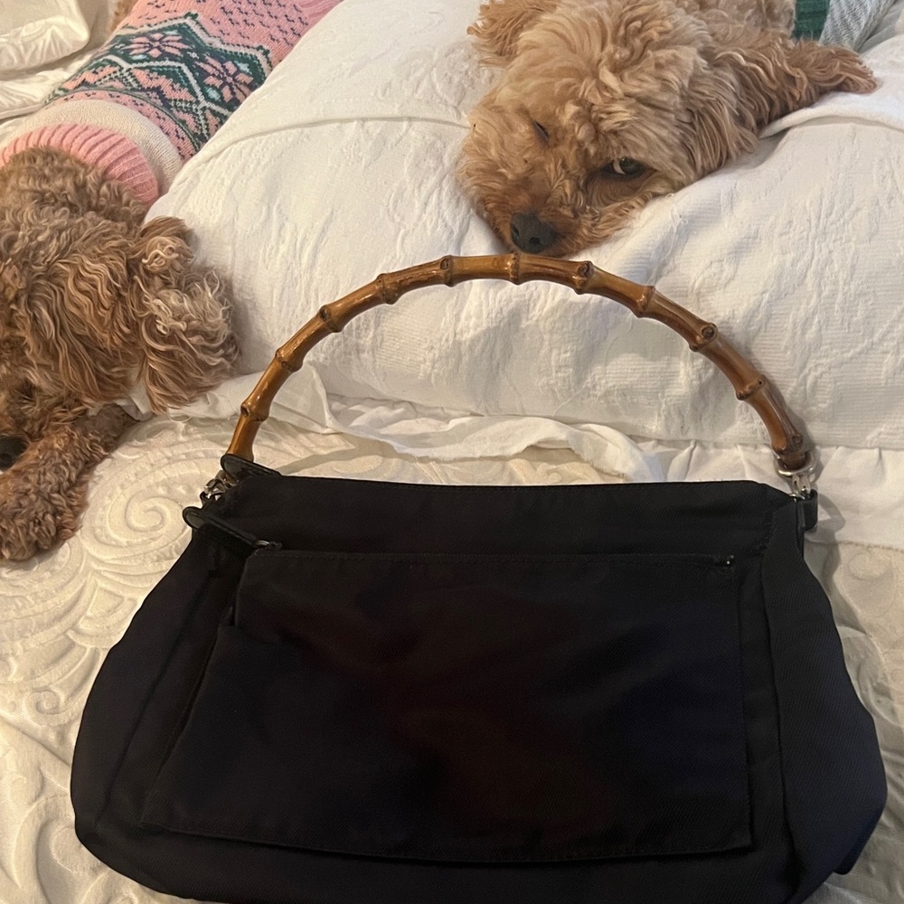 Gucci Black Bag with Bamboo Handle